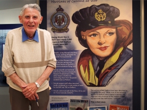Michael Barnard's portrait of a WAAF appears at the 'Women of RAF Defford' Exhibition. Photo: Peter Young